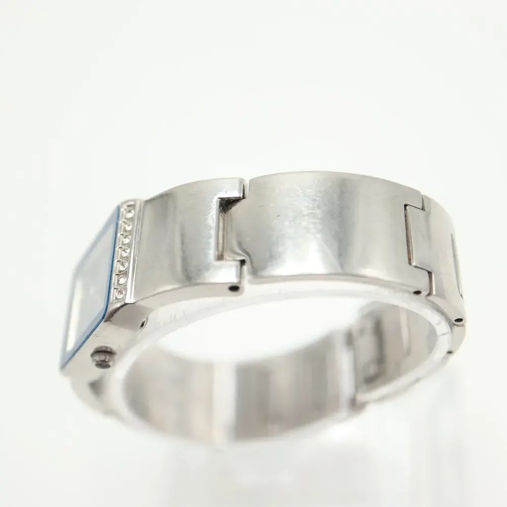 Vintage Citizen Womens Blue 19mm Diamond Tank Watch 5.75